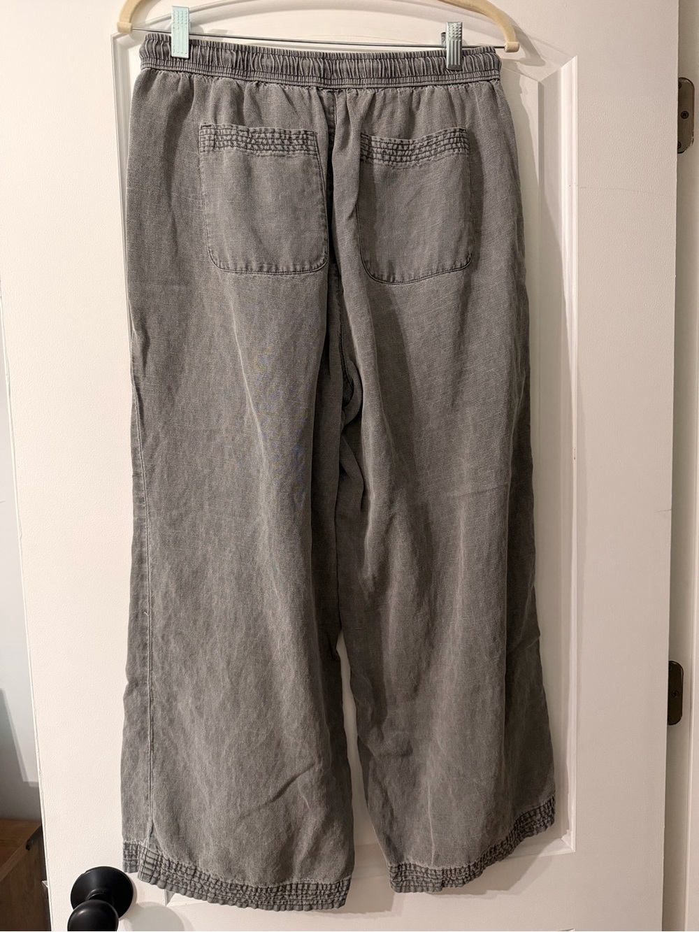 Joie Gray Wide-Leg cropped pants - Picture 4 of 6